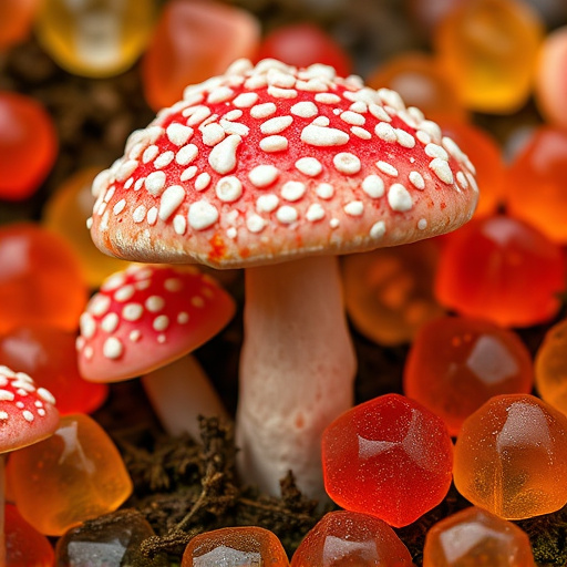 Amanita Magic Mushroom Gummies Close-Up