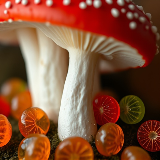 Amanita Magic Mushroom Gummies Close-Up