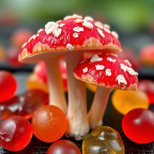 Amanita Magic Mushroom Gummies Close-Up