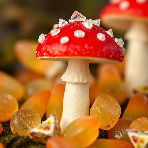 Amanita Magic Mushroom Gummies Close-Up
