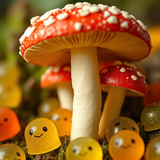 Amanita Magic Mushroom Gummies Close-Up