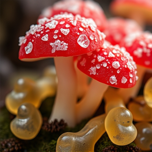 Amanita Magic Mushroom Gummies Close-Up