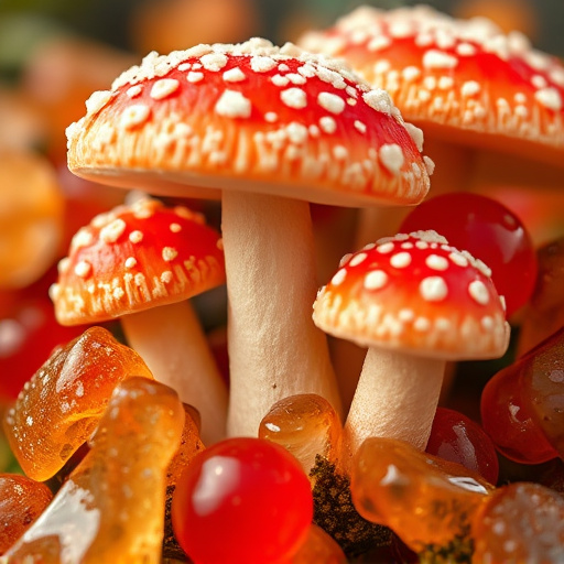 Amanita Magic Mushroom Gummies Close-Up