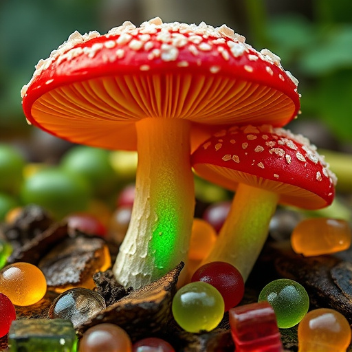 Amanita Magic Mushroom Gummies Close-Up
