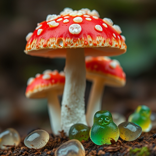 Amanita Magic Mushroom Gummies Close-Up