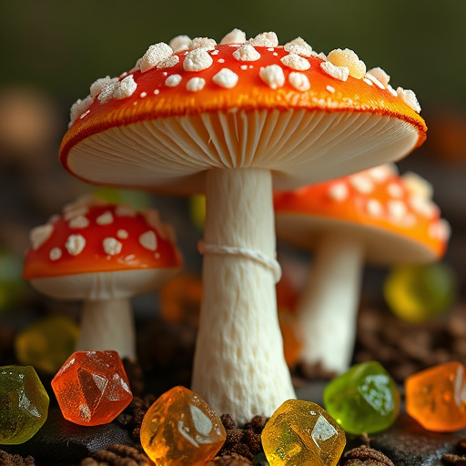 Amanita Magic Mushroom Gummies Close-Up