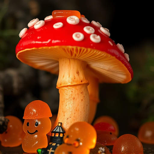 Amanita Magic Mushroom Gummies Close-Up