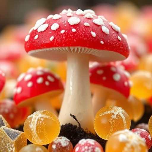 Amanita Magic Mushroom Gummies Close-Up