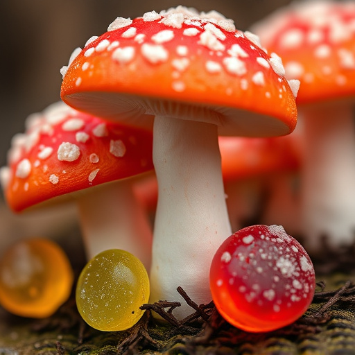 Amanita Magic Mushroom Gummies Close-Up