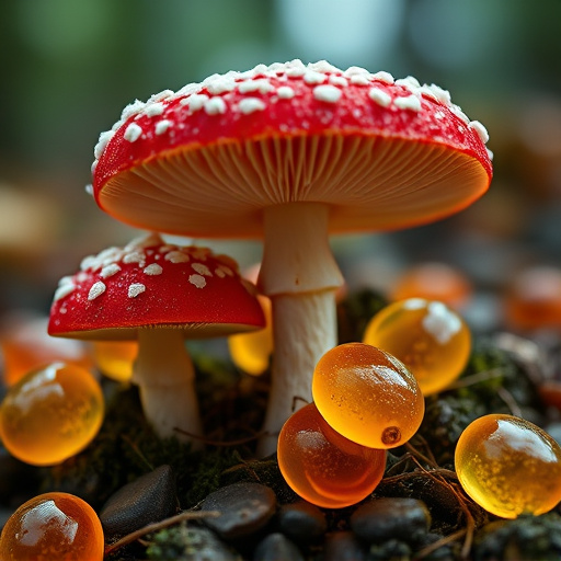 Amanita Magic Mushroom Gummies Close-Up