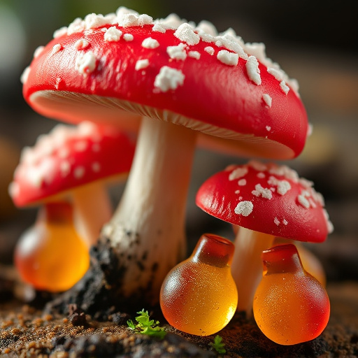 Amanita Magic Mushroom Gummies Close-Up