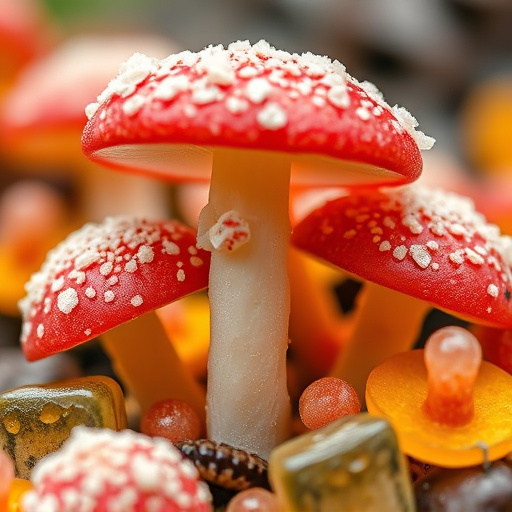 Amanita Magic Mushroom Gummies Close-Up