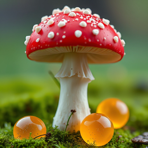 Amanita Magic Mushroom Gummies Close-Up