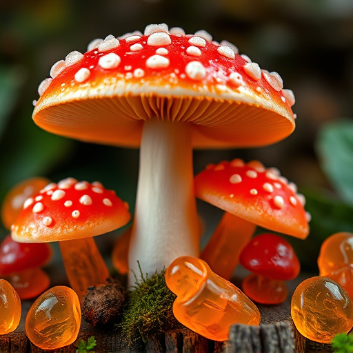 Amanita Magic Mushroom Gummies Close-Up