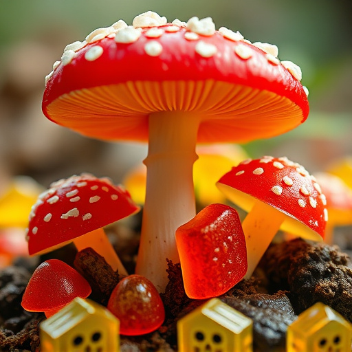 Amanita Magic Mushroom Gummies Close-Up