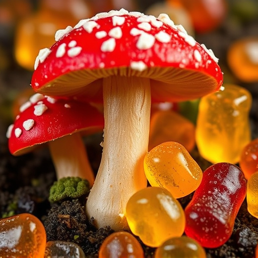 Amanita Magic Mushroom Gummies Close-Up