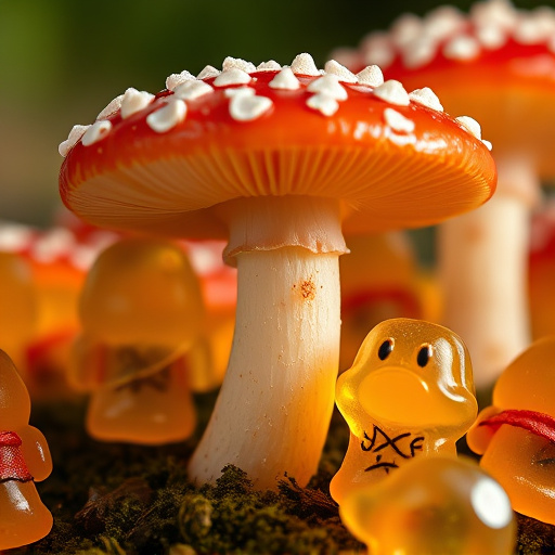 Amanita Magic Mushroom Gummies Close-Up