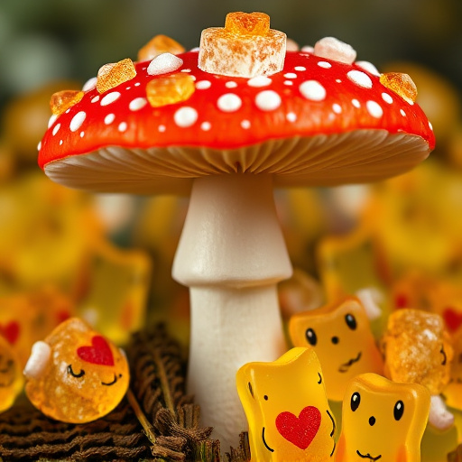 Amanita Magic Mushroom Gummies Close-Up