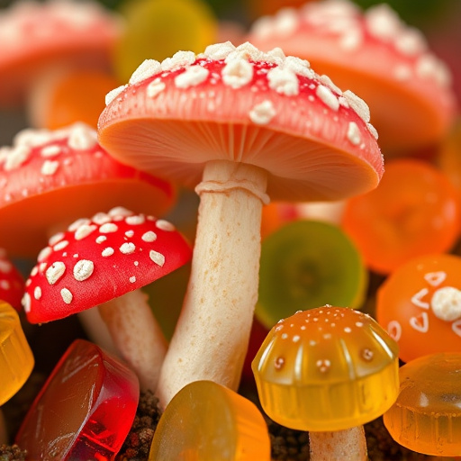 Amanita Magic Mushroom Gummies Close-Up