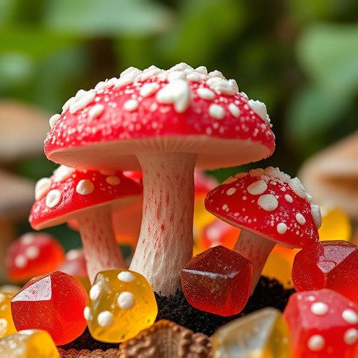 Amanita Magic Mushroom Gummies Close-Up