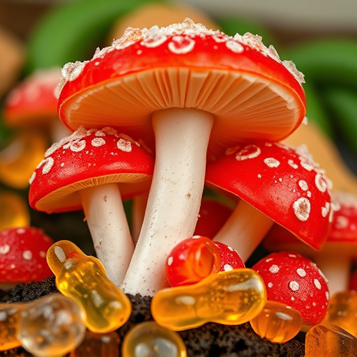 Amanita Magic Mushroom Gummies Close-Up
