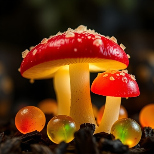 Amanita Magic Mushroom Gummies Close-Up