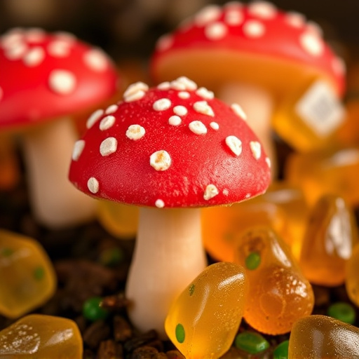 Amanita Magic Mushroom Gummies Close-Up