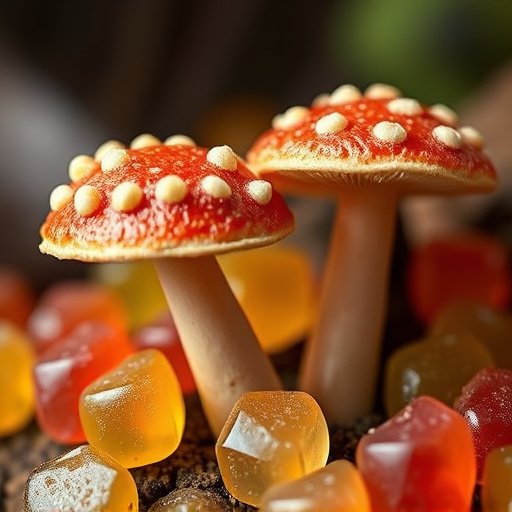 Amanita Magic Mushroom Gummies Close-Up