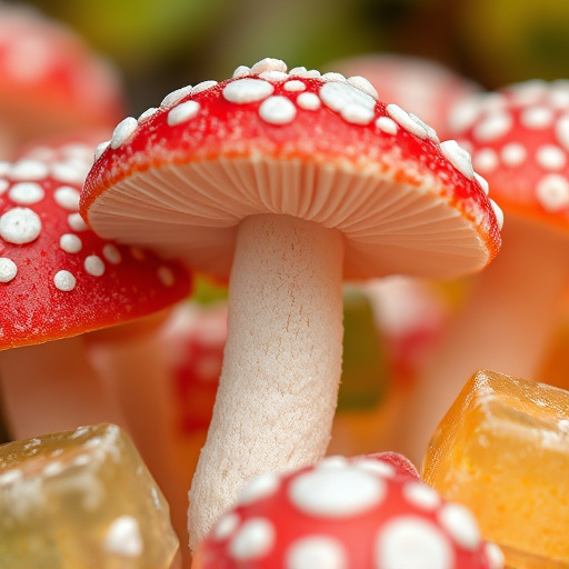 Amanita Magic Mushroom Gummies Close-Up