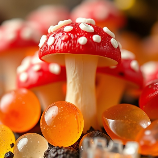 Amanita Magic Mushroom Gummies Close-Up