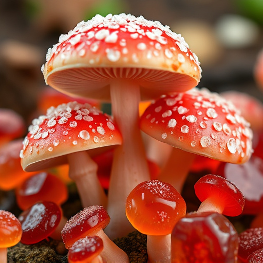 Amanita Magic Mushroom Gummies Close-Up