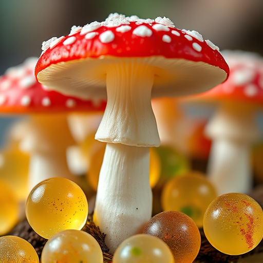 Amanita Magic Mushroom Gummies Close-Up