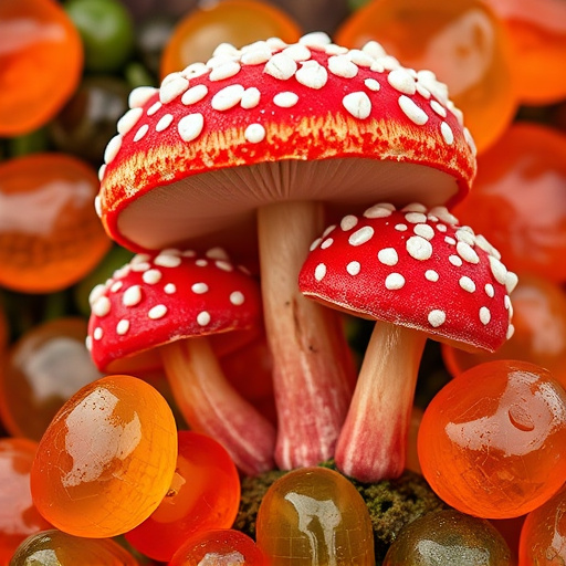 Amanita Magic Mushroom Gummies Close-Up