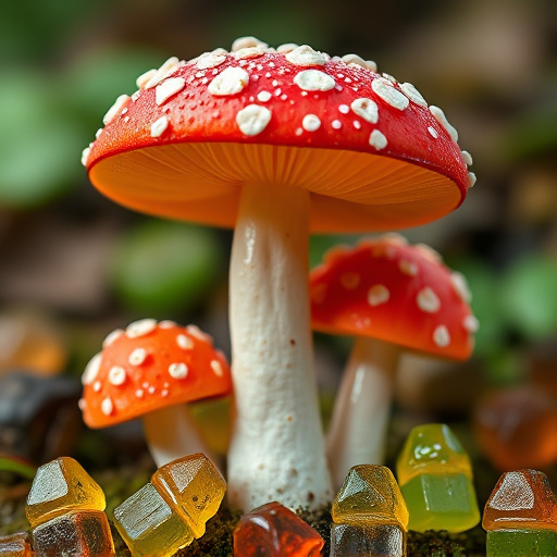 Amanita Magic Mushroom Gummies Close-Up