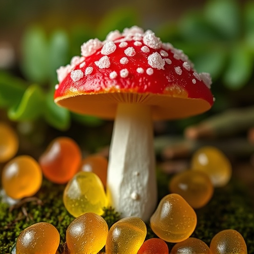 Amanita Magic Mushroom Gummies Close-Up