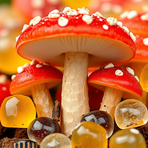 Amanita Magic Mushroom Gummies Close-Up