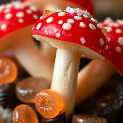 Amanita Magic Mushroom Gummies Close-Up