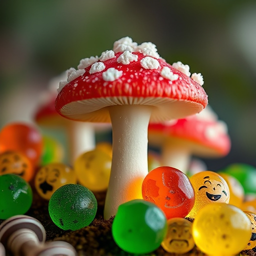 Amanita Magic Mushroom Gummies Close-Up
