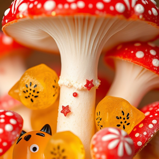 Amanita Magic Mushroom Gummies Close-Up