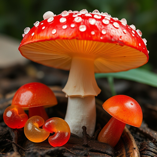 Amanita Magic Mushroom Gummies Close-Up