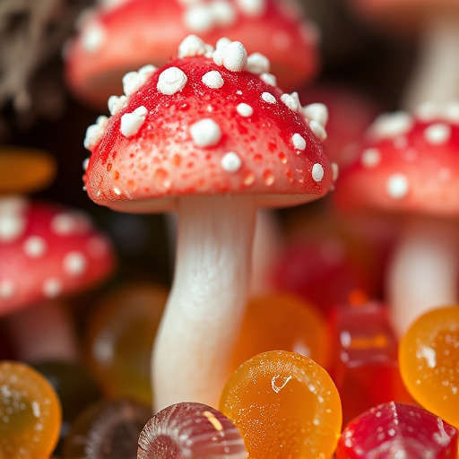 Amanita Magic Mushroom Gummies Close-Up