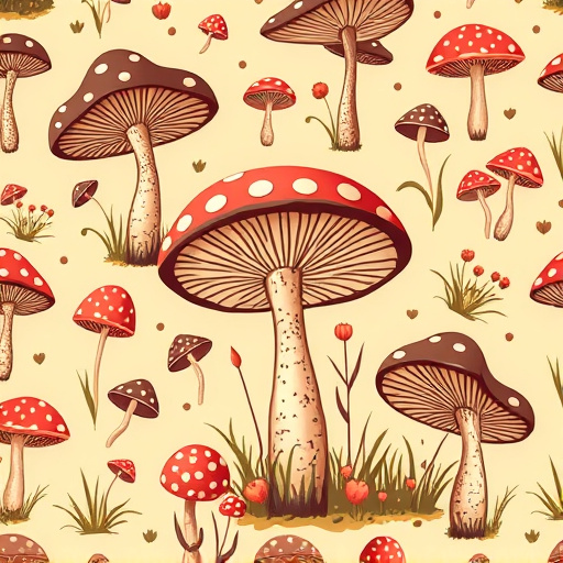 Artistic Magic Mushroom Chocolates Patterns