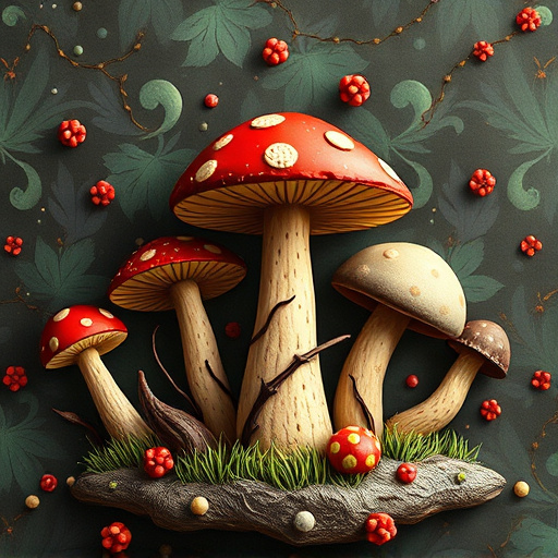 Artistic Magic Mushroom Chocolates Patterns