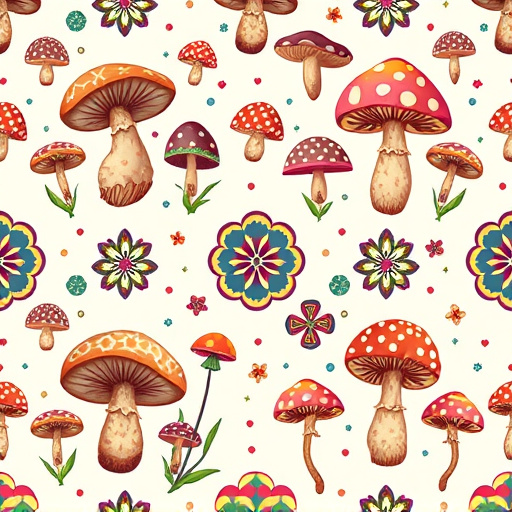 Artistic Magic Mushroom Chocolates Patterns