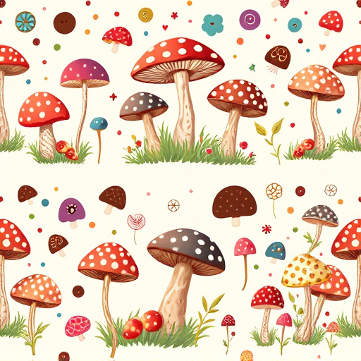 Artistic Magic Mushroom Chocolates Patterns