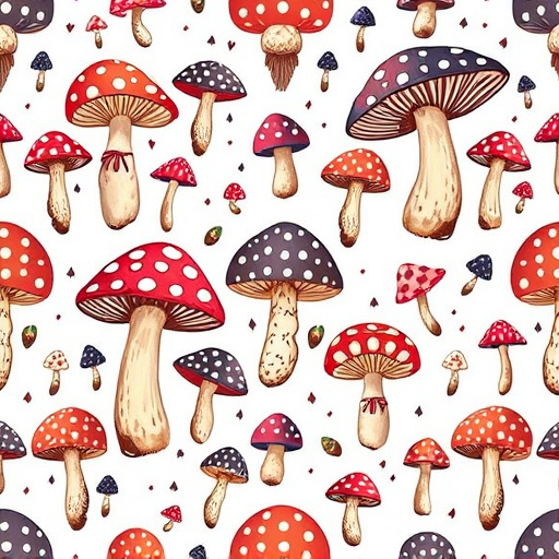 Artistic Magic Mushroom Chocolates Patterns