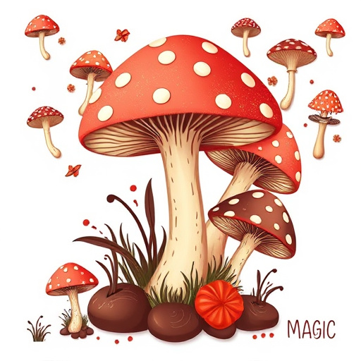Artistic Magic Mushroom Chocolates Patterns