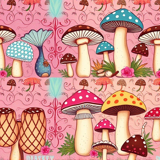 Artistic Magic Mushroom Chocolates Patterns