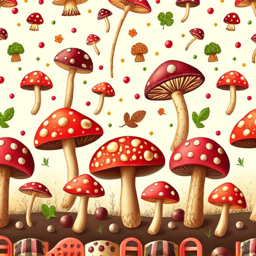 Artistic Magic Mushroom Chocolates Patterns