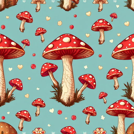 Artistic Magic Mushroom Chocolates Patterns